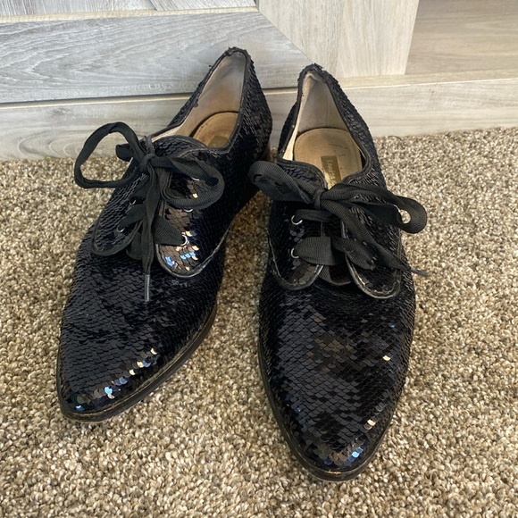 Louise et Cie black sequins flat shoes 7.5 - Picture 1 of 11